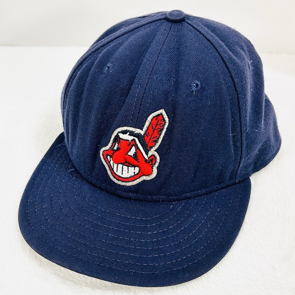 Cleveland Indians New Era Chief Wahoo On-Field 59FIFTY Fitted Hat Cap 7 1/4 MLB